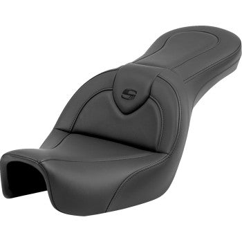 SADDLEMEN Roadsofa™ Seat - without Backrest - Black/Black Stitching - FXD '06-'17 806-04-187