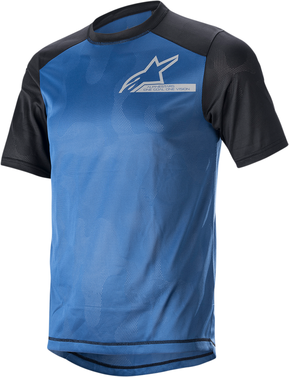 ALPINESTARS Alps 4.0 V2 Jersey - Short-Sleeve - Blue/Black/Silver - XL 1765922-7318-XL