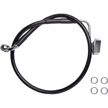 DRAG SPECIALTIES Brake Line - Rear - ABS - Black 6172101-BLK