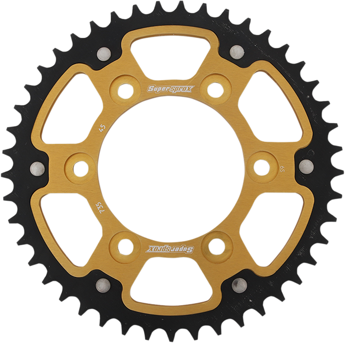 SUPERSPROX Stealth Rear Sprocket - 45 Tooth - Gold - Ducati RST-735-45-GLD