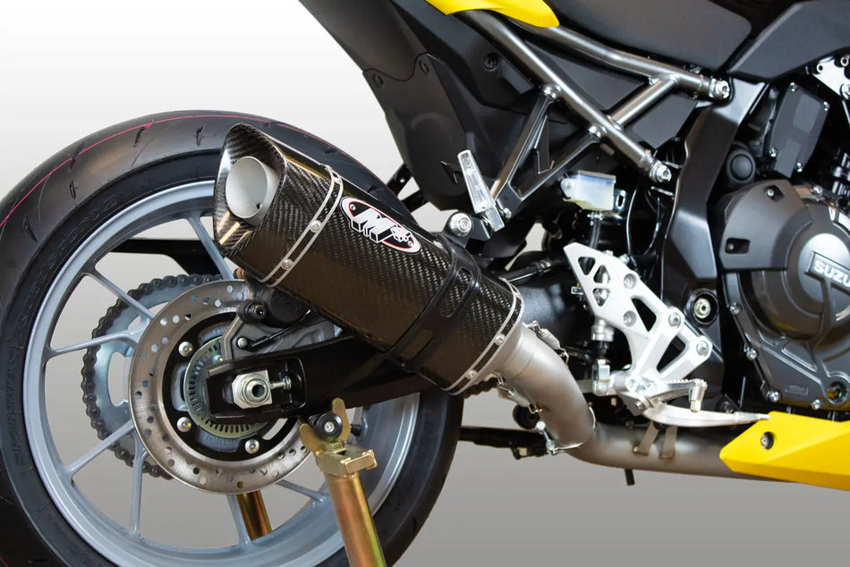 M4  FULL SYSTEM WITH SCALENE CARBON CANISTER 2023-2024 Suzuki GSX-8S/R  SU8014