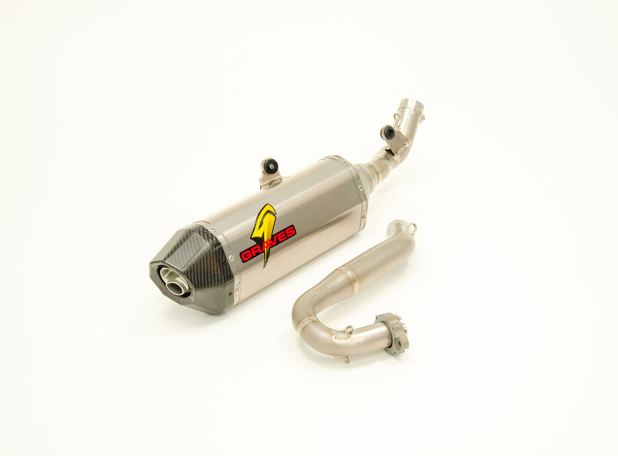 Graves motorsports honda crf450rl/rl/x 2019-2024 full titanium exhaust EXH-19C4X-FTT