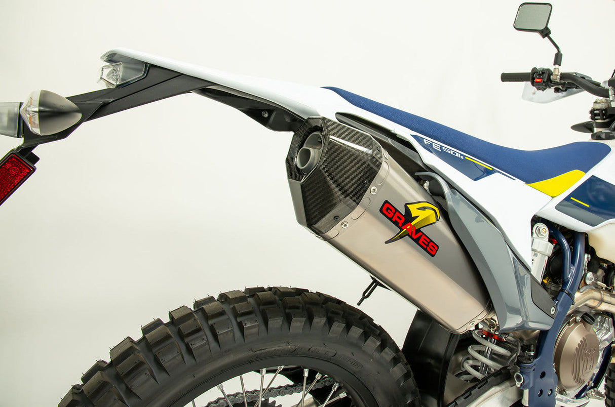 Graves Ktm 350/500 Exc-F 20-23 Husqvarna Multi Fitment Dualsport Titanium Exhaust Exk-20exc-Sot