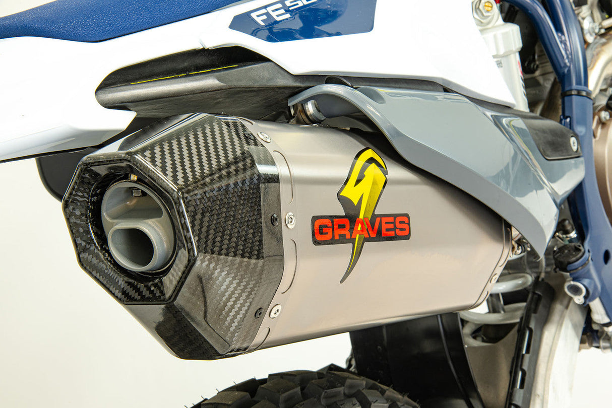 Graves Multi Fitment Dualsport Titanium Exhaust - Ktm - Husqvarna - Gasgas  2024 Exk-24exc-Sot