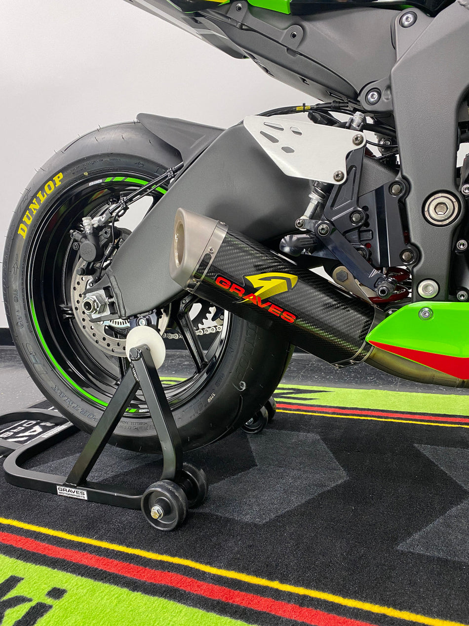 Graves Motorsports Kawasaki ZX-6R Slip-on Carbon Auspuffanlage ab Kat 2019-2021 