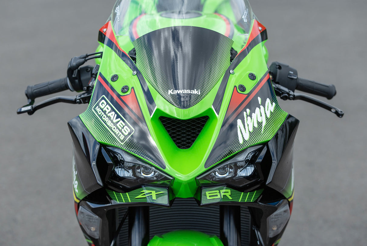 Graves ZX-6R Zero Gravity Tall Windscreen Sticker - Green  STK-24ZX6-WSG