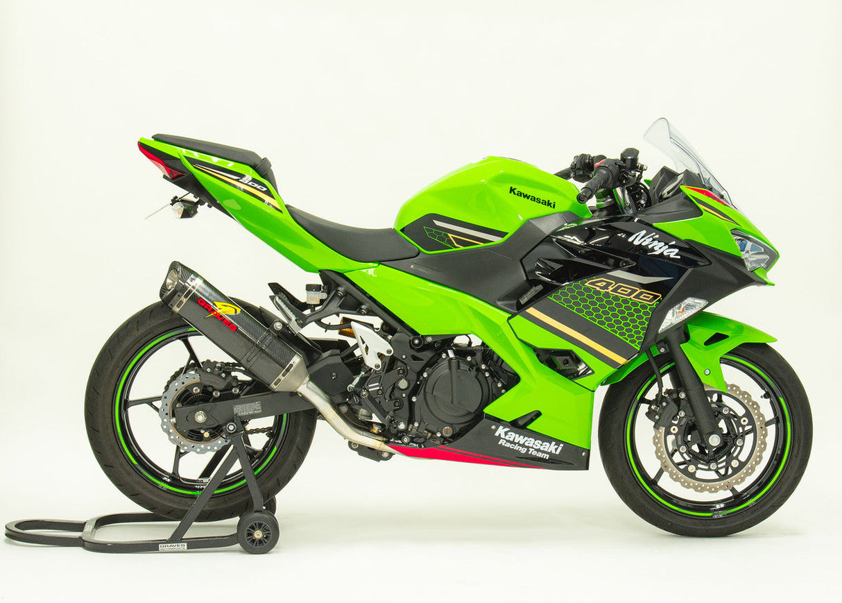 Graves motorsports Ninja 400 + Ninja 500 WORKS2 Full Exhaust System   EXK-18EX4-FSCW2