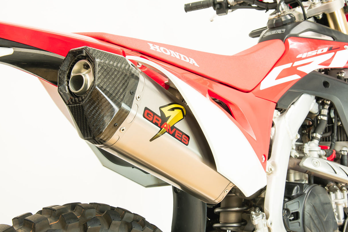 Graves motorsports honda crf450rl/rl/x 2019-2024 full titanium exhaust EXH-19C4X-FTT