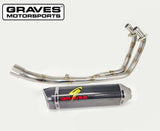 Graves motorsports Ninja 400 + Ninja 500 WORKS2 Full Exhaust System   EXK-18EX4-FSCW2