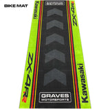 Graves Kawasaki ZX-4RR Bike Mat Green 3.5 x 8 foot  BMK-ZX4-001