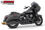HARLEY TOURING 4.5" 2 STEPPED UNION 2-INTO-1 SYSTEM with LEFT SIDE GHOST PIPE 2017-PRESENT (SPECIAL ORDER)