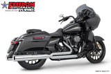 HARLEY TOURING 4.5" 2 STEPPED UNION 2-INTO-1 SYSTEM with LEFT SIDE GHOST PIPE 2017-PRESENT (SPECIAL ORDER)