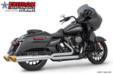 HARLEY TOURING 4.5" 2 STEPPED UNION 2-INTO-1 SYSTEM with LEFT SIDE GHOST PIPE 2017-PRESENT (SPECIAL ORDER)