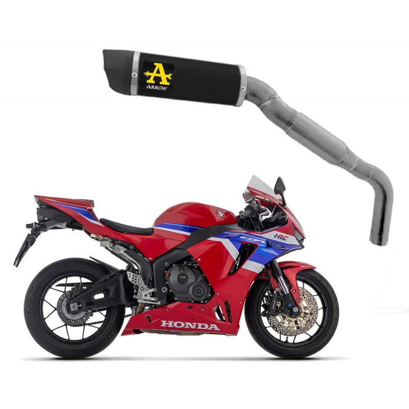 71971AKN Arrow Indy Race Exhaust, Aluminum Dark  for Honda CBR600RR 24-25