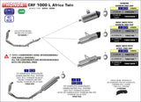 72003SK Arrow Honda Africa Twin 1000 16-19 RACING Titanium Sonora Silencer With Carbon Endcap