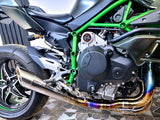 VANDEMON Polished Titanium Exhaust System Ninja H2 & H2R 2015-24 KAWAH2TICSPOLEXHD