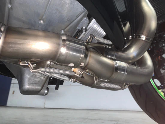 Vandemon Brushed Titanium Exhaust System  Ninja ZH2  2020-24 KAWAZH2TIEXHSYSBRUA