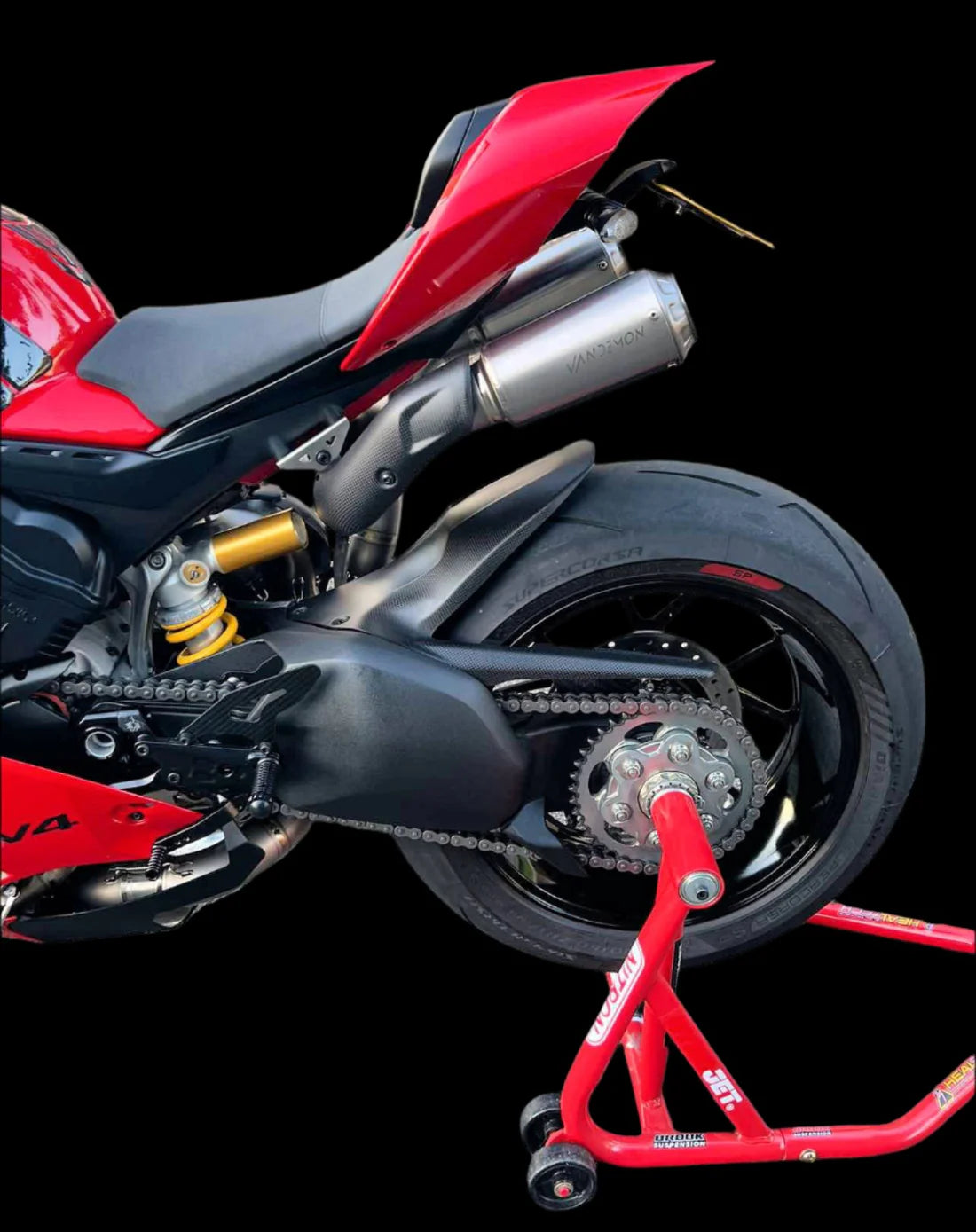 Vandemon Ducati Panigale V4,V4S,V4R & Streetfighter V4 2018-24 Titanium High Mount Exhaust System  DUCV4PANHMEXHMESA