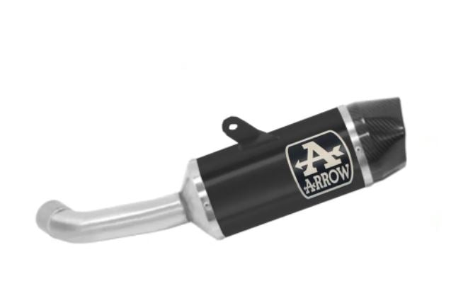 72631akn Arrow Husqvarna Svartpilen 401 '20 Homologated Aluminum Dark Indy Race Exhaust With Welded Link Pipe