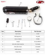 M4 slip-on with X96 carbon fiber canister and carbon fiber heat guard 2023-2024 Kawasaki ZX-4RR  KA4414