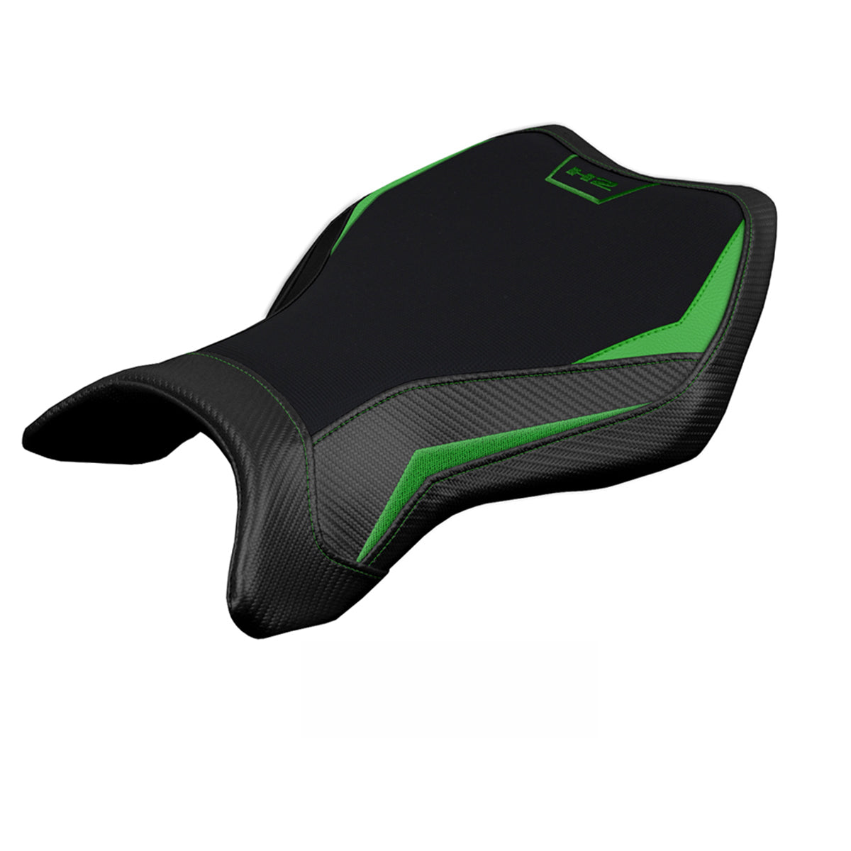 Tappezzeria Italia Kawasaki Ninja H2 H2R 2015-2025 Seat Cover in Green and Black