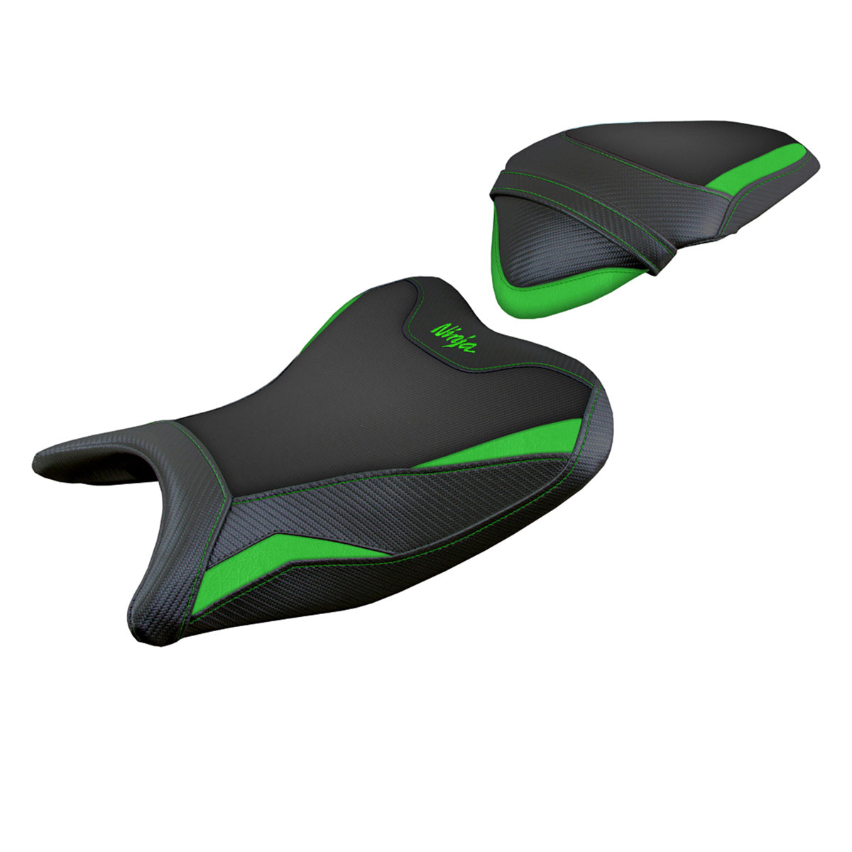 Tappezzeria Italia Kawasaki Ninja 400 2018-2023 Seat Cover in Green and Black