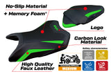 Tappezzeria Italia Kawasaki Ninja 500 2024-2025 Seat Cover Comfort in Green and Black