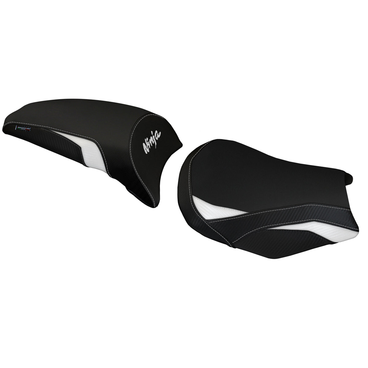 Tappezzeria Italia Kawasaki Ninja 650 Z650 2017-2025 Seat Cover in White and Black