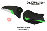 Tappezzeria Italia Kawasaki Ninja 650 Z650 2017-2025 Seat Cover Ultragrip in Green and White