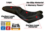 Tappezzeria Italia Kawasaki Versys 650 2007-2025 Seat Cover Comfort in Grey and Black