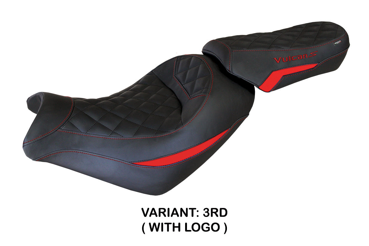 Tappezzeria Italia Kawasaki Vulcan 650 S 2014-2025 Seat Cover in Red and Black