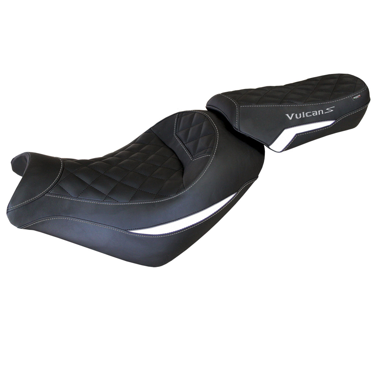 Tappezzeria Italia Kawasaki Vulcan 650 S 2014-2025 Seat Cover Comfort in White  Black