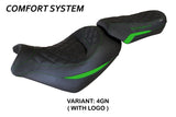 Tappezzeria Italia Kawasaki Vulcan 650 S 2014-2025 Seat Cover Comfort in Green and Black