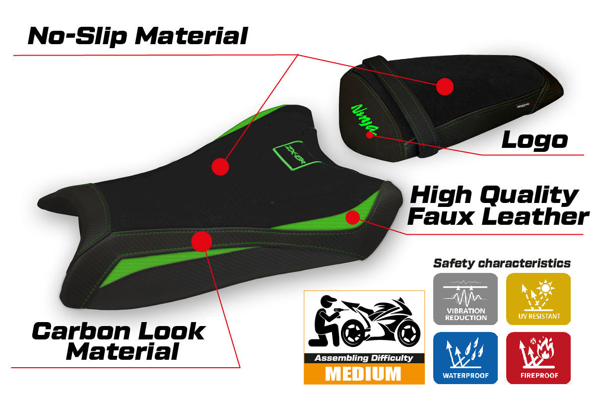 Tappezzeria Italia Kawasaki Ninja ZX10R 2011-2015 Seat Cover in Green