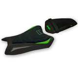 Tappezzeria Italia Kawasaki Ninja ZX10R 2011-2015 Seat Cover Ultragrip in Green and Grey