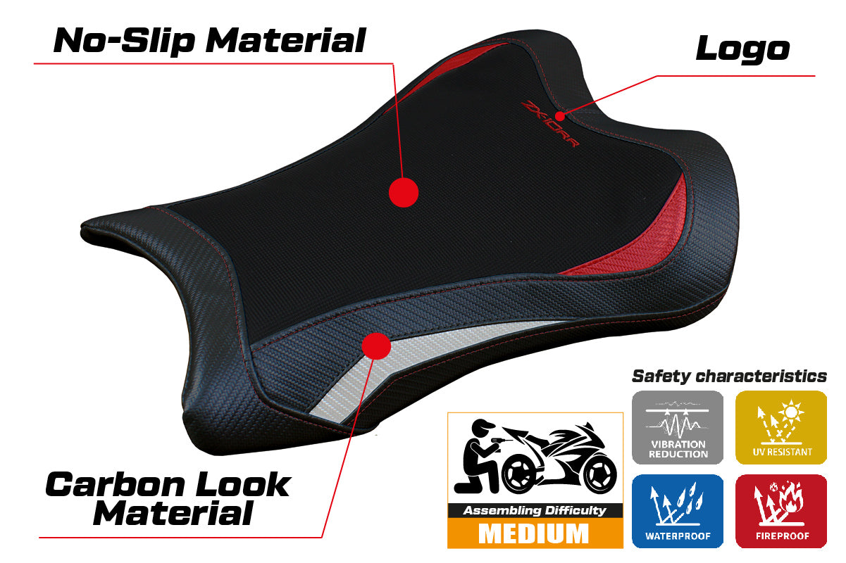 Tappezzeria Italia Kawasaki Ninja ZX10RR 2021-2025 Seat Cover in Red and White