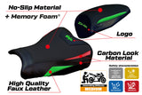 Tappezzeria Italia Kawasaki ZX4R 2023-2025 Seat Cover Comfort in Green Red and Black