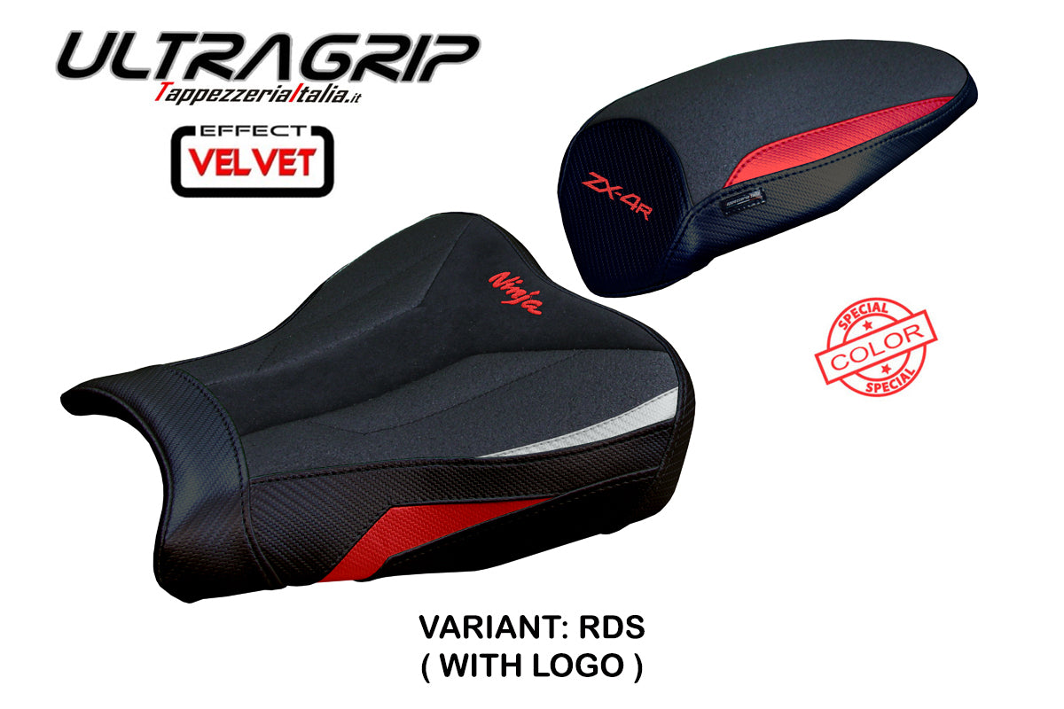 Tappezzeria Italia Kawasaki ZX4R 2023-2025 Seat Cover Ultragrip in Red Silver and Black
