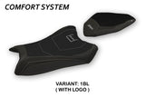 Tappezzeria Italia  Kawasaki Ninja ZX6R 2019-2025 Seat Cover Comfort in Black KWZX619A-1BL-1