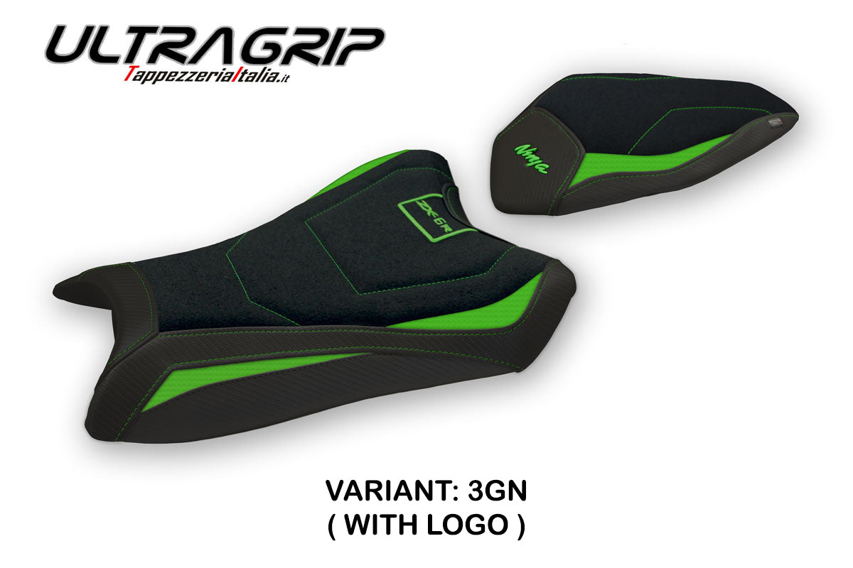 Tappezzeria Italia Kawasaki Ninja ZX6R 2019-2025 Seat Cover Ultragrip in Green