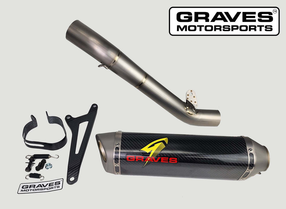 Graves Motorsports Works2 Cat Back Exhaust Zzx6r 2019- 2024    Exk-19zx6-Cbtcw