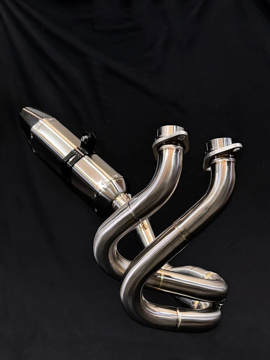 VANDEMON Kawasaki Z650 & Ninja 650 Vandemon Stainless Steel Exhaust System KAWANJA650SSBREXA