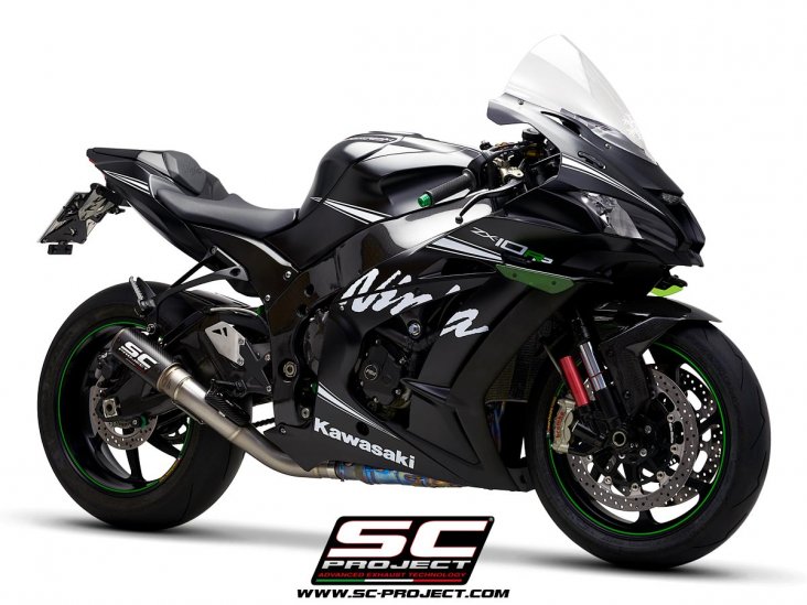 SC-Project carbon slip on Ninja ZX-10R / 2016-2020 Ninja ZX-10RR / 2017-2020 K22-DET36C