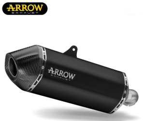 Silenciador Arrow Ktm 1290 Super Adventure Homologado Sonora Titanio Oscuro Con Fondo De Carbono 72501skn