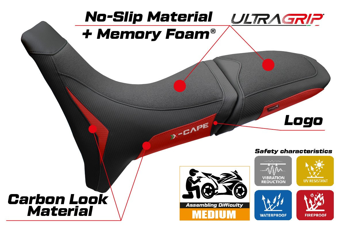 Tappezzeria Italia Moto Morini X Cape 650 700 2021-2025 Seat Cover Comfort Grip Red
