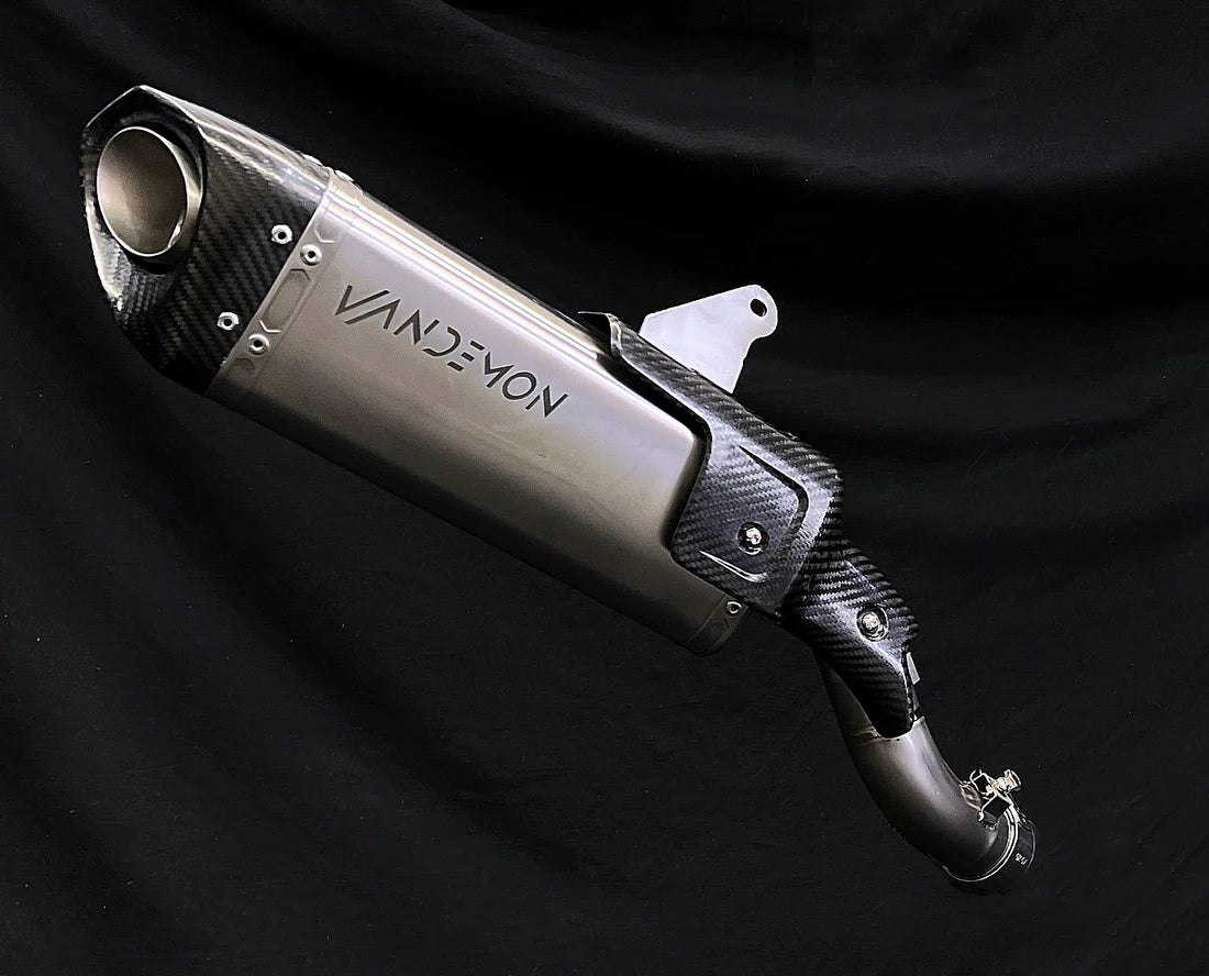 Vandemon Ducati Multistrada V4 Titanium Slip-on & Optional Link Pipe & Front Headers  DUCV4MTSTILINKA VA-118
