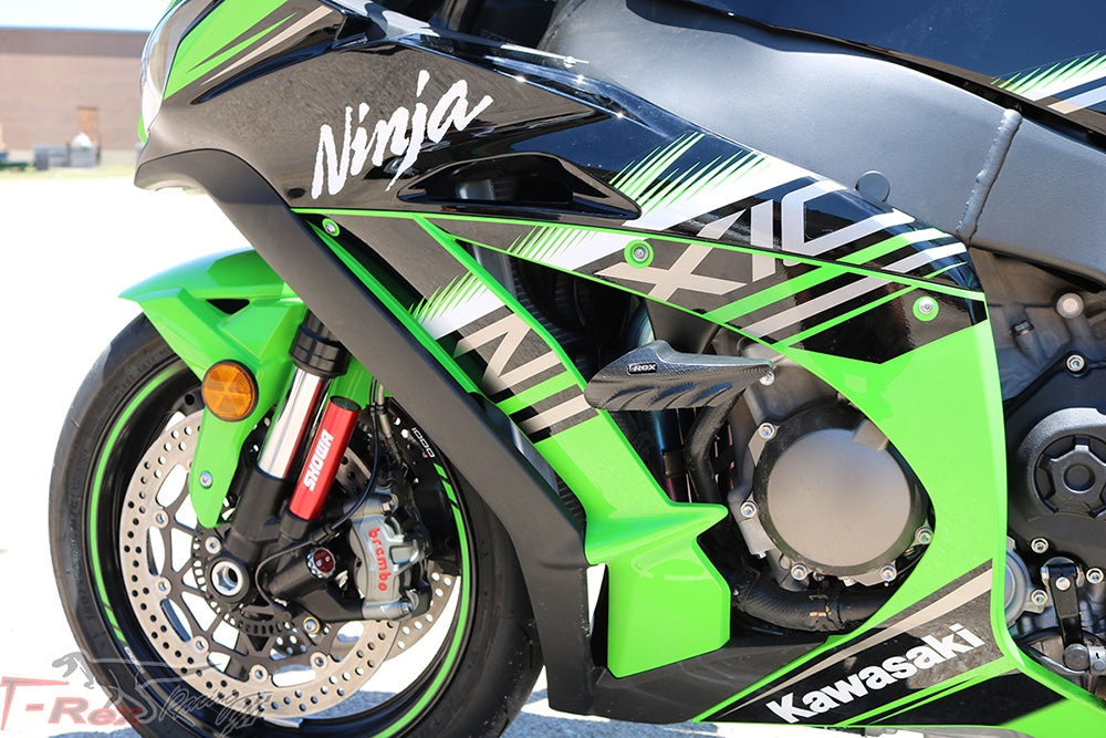 T-rex  no cut frame front & rear axle sliders case covers spools 11-19  kawasaki ZX10R  N56-11