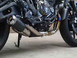 Vandemon  Yamaha R7 MT07 FZ07 XSR700 Tracer 700/GT Tracer 7/GT Titanium Exhaust System YAMAMT07EXHTICFB