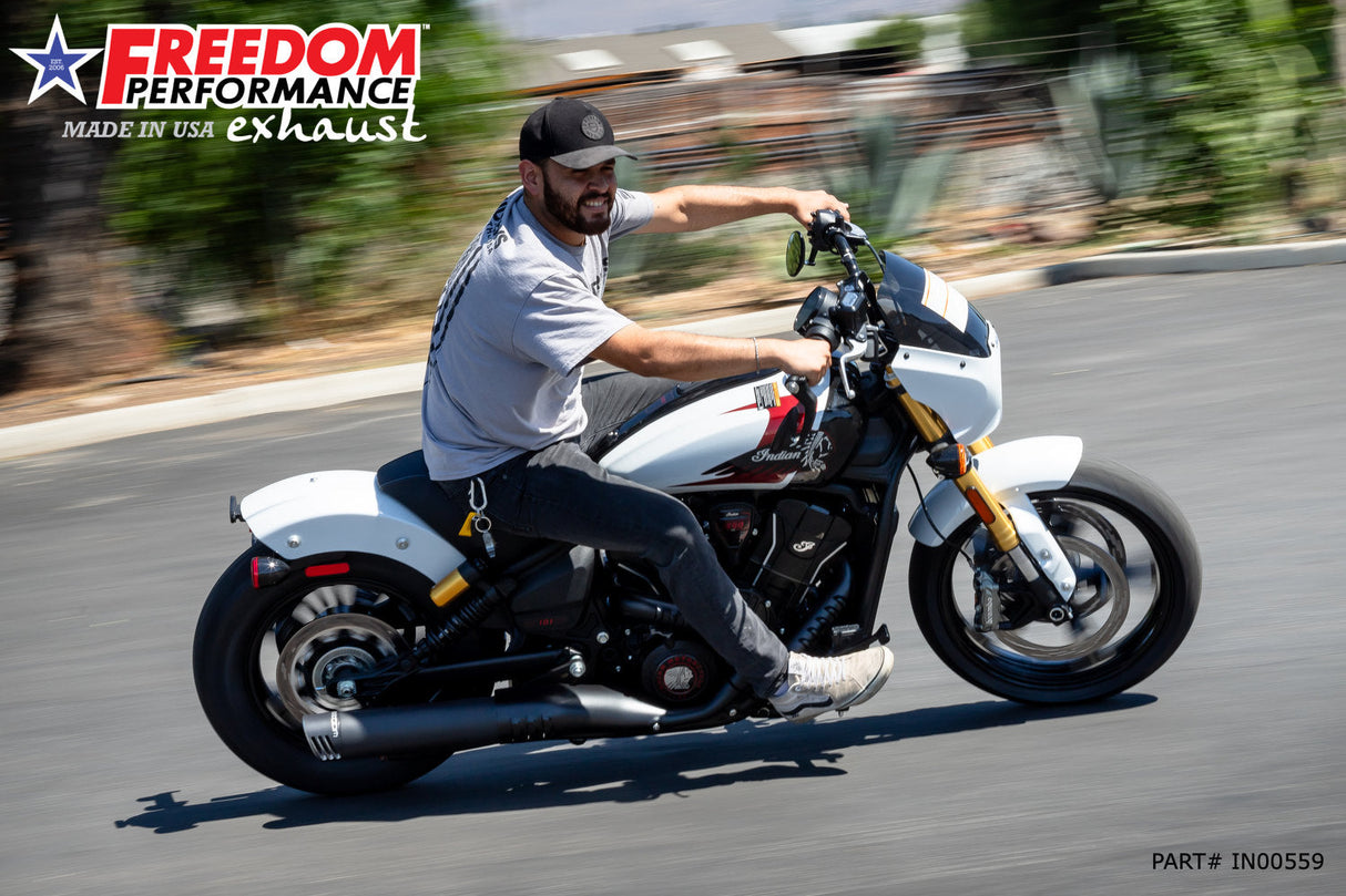 INDIAN  2025 SCOUT 101-CLASSIC-SUPER-SPORT-BOBBER 4" SLIP-ON BUNDLE (2025 SCOUTS ONLY)