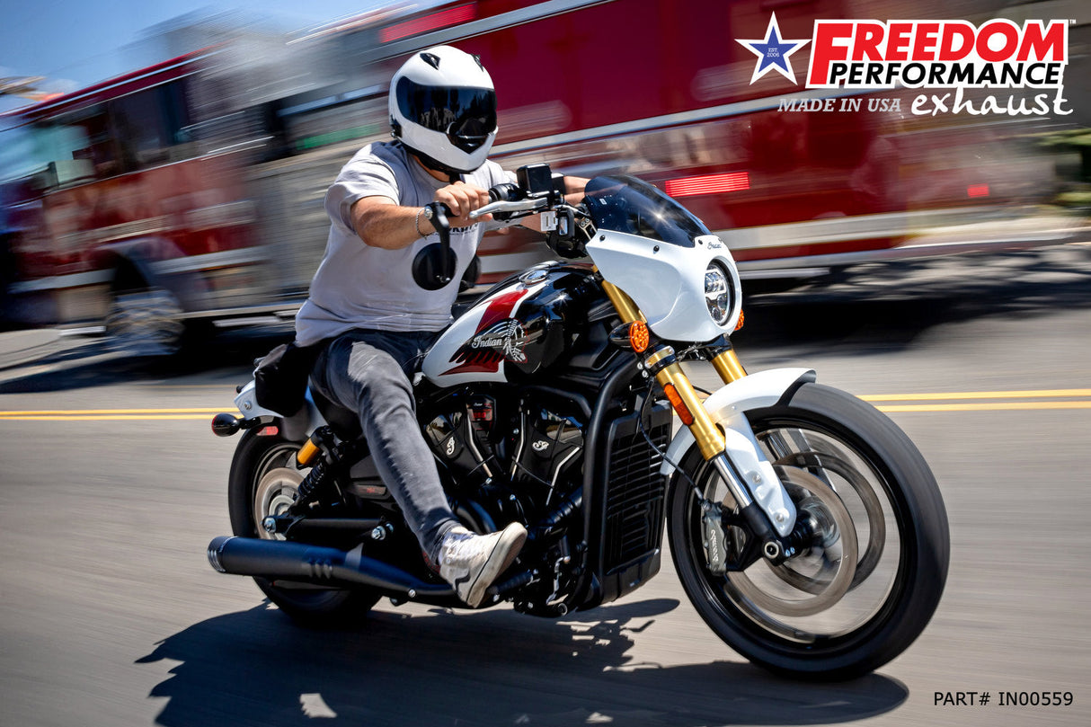 INDIAN  2025 SCOUT 101-CLASSIC-SUPER-SPORT-BOBBER 4" SLIP-ON BUNDLE (2025 SCOUTS ONLY)